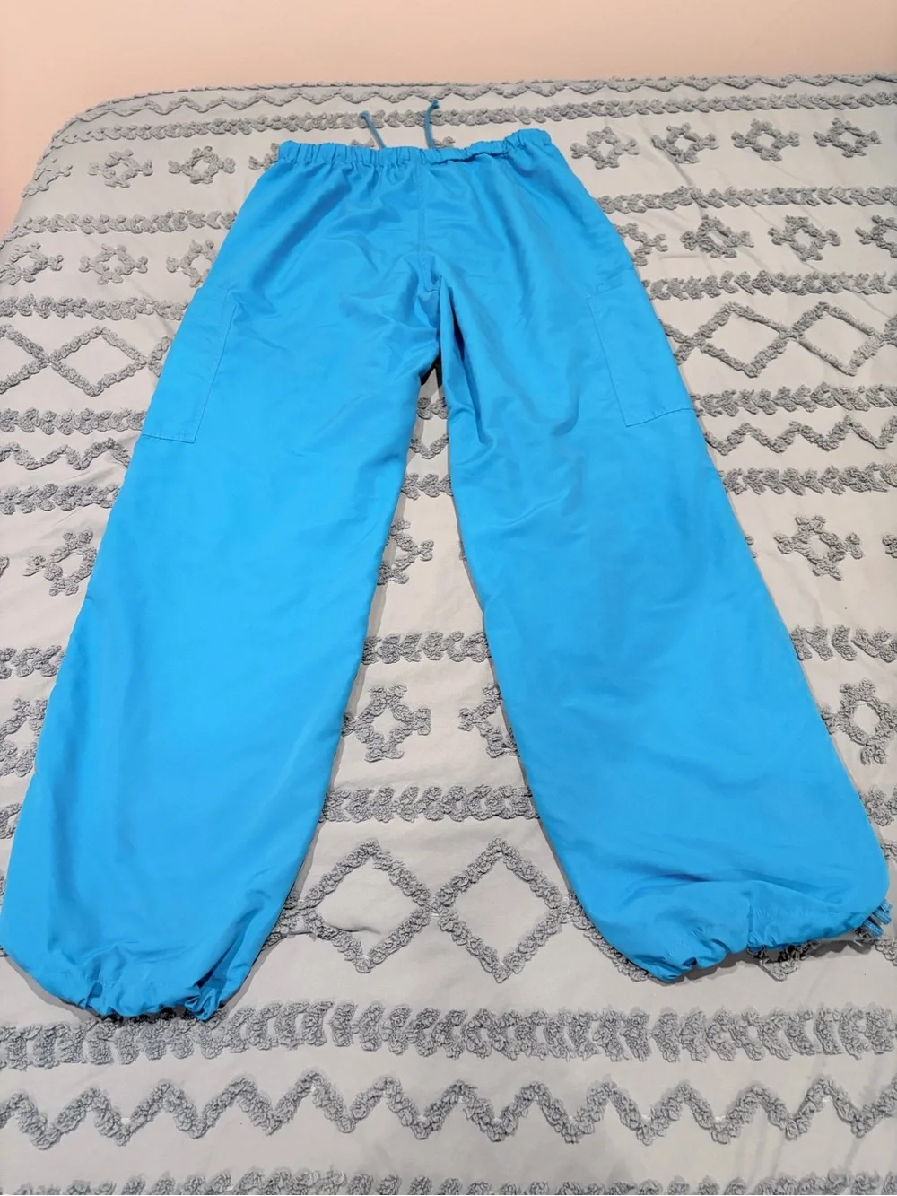 Weissman Peacock Blue Low Rise Cargo Dance Pants Adult Large LA